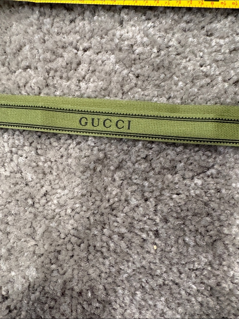 Gucci Olive Green Branded ribbon